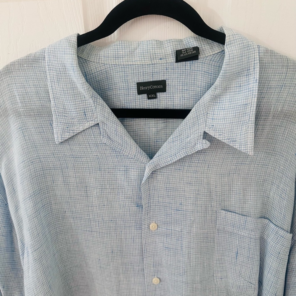 Henry Cotton's Blue Casual Button Down Shirt